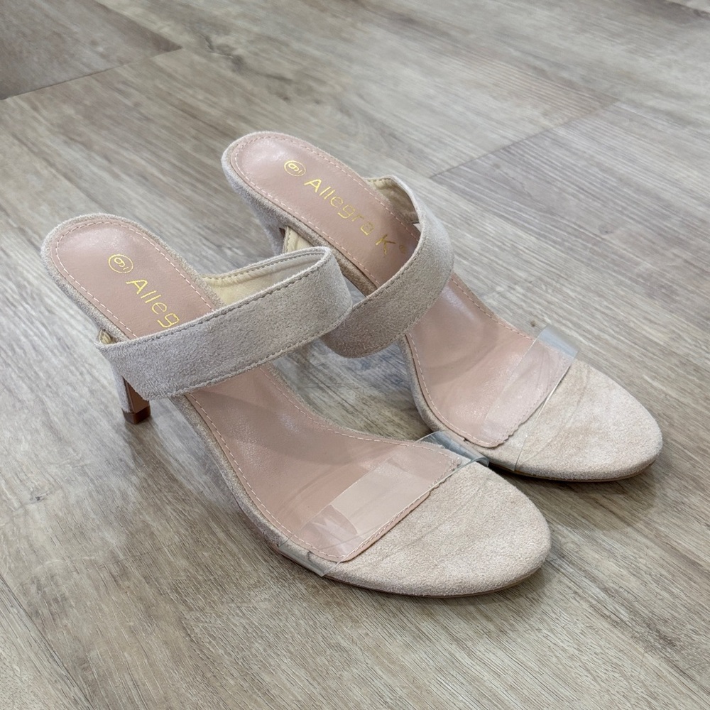 NEW Women’s Allegra K Clear Strap Stiletto Sandals